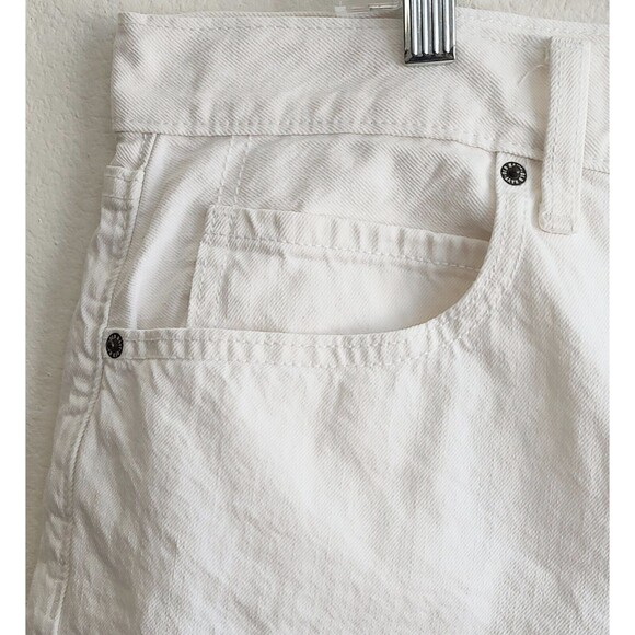 Old Navy White Denim Jean Cutoff Shorts Raw Hem High Rise - Picture 4 of 14